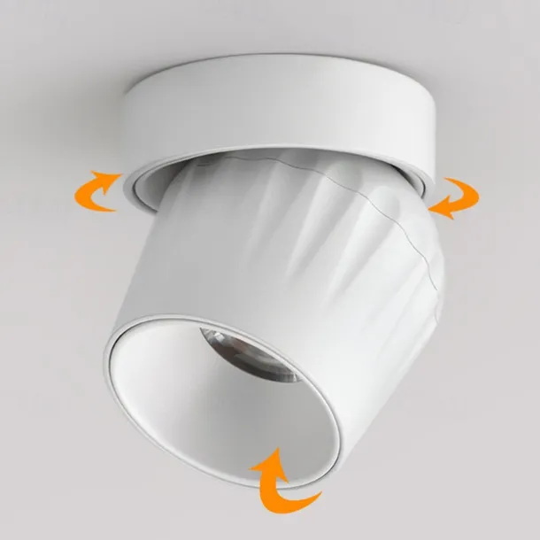 LED Surface Mounted Ceiling Downlight Adjustable 360 Degrees Nordic Spot Light for Indoor FoyerLiving Room Warm White/White AC85-265V