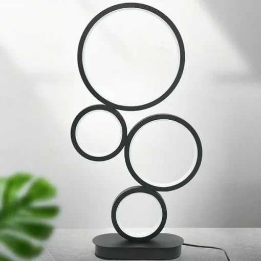 LED Table Lamp Black Modern Dimmable Bedside Table Lamp 18W 3 Color Modes Applicable to Living Room Bedroom Office Bedside Cabinet and Bookcase