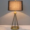 LED Table Lamp Fabric Shade Iron, 5W 24.6" Desk Lamp for Living Room Office Bedroom Bedside Table Lamp Simple Modern Decorative Study Living Room Romantic Warm Iron Fabric Night Light