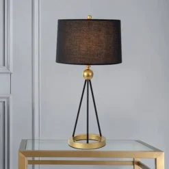 LED Table Lamp Fabric Shade Iron, 5W 24.6