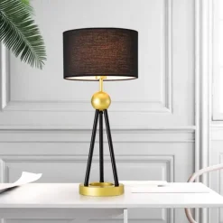 LED Table Lamp Fabric Shade Iron, 5W 24.6