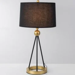 LED Table Lamp Fabric Shade Iron, 5W 24.6