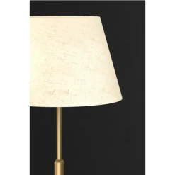 LED Table Lamp Gold Brass Fabric Modern Warm White Bedside Table Lamp Applicable to Living Room Bedroom Office Bedside Cabinet and Bookcase 110-240V