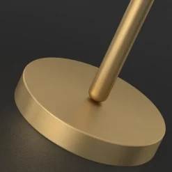 LED Table Lamp Gold Brass Fabric Modern Warm White Bedside Table Lamp Applicable to Living Room Bedroom Office Bedside Cabinet and Bookcase 110-240V