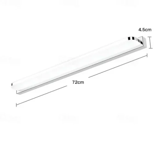 LED Vanity Light Mirror Front Lamp Stainless Steel Mirror Headlight 28.3in 16W Led Bathroom Makeup Lamp Moistureproof Simple Acrylic