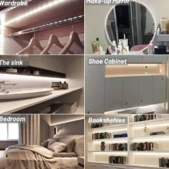 LED Vanity Mirror Light Kit 2-5 Meters Bendable without Cutting Vanity Table Vanity Mirror Dressing Room Dimmable Flexible Strip Kit with Dimmer and Power Supply Mirror not Included