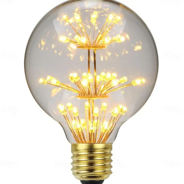 LED Vintage Edison Bulbs G125 Firework Shaped Bulbs 3W E26 E27 2300K Decorative Light Bulbs