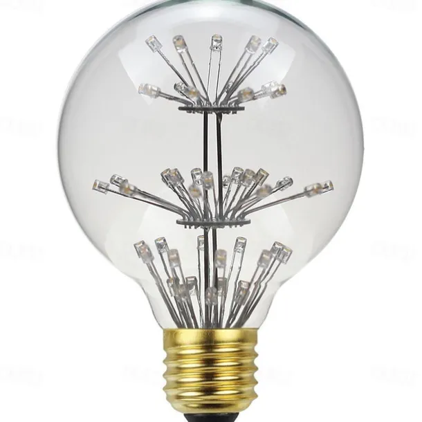 LED Vintage Edison Bulbs G125 Firework Shaped Bulbs 3W E26 E27 2300K Decorative Light Bulbs