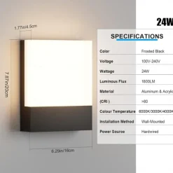 Led Wall Lamp, Living Room Acrylic Decor Light Fixture, Bedroom Bedside Hallway Headboard Lamps, Warm White Home Decor Wall Wash Lights,Warm White IP65 85-265V