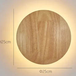 LED Wall Light Bedroom Bedside Lamp Round Design Wood for Living Room Background Wall Modern Corridor Balcony Study Creative Light Luxury Wall Lamp