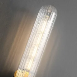 LED Wall Light Copper Glass Indoor Wall Lights Modern Minimalist Style Aluminum Living Room Bedroom Corridor Wall Light 110-240V