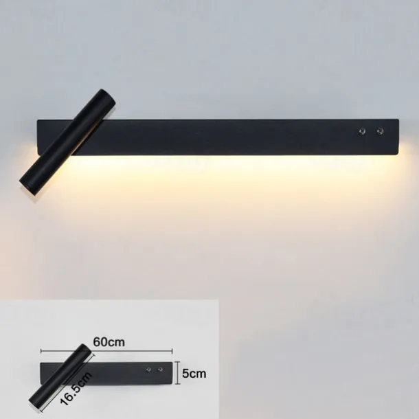 LED Wall Lights Indoor Adjustable Wall Lights with Switch Lighting Fixture Lamps Warm White Wall Lighting for Bedroom Study Office 110-240V