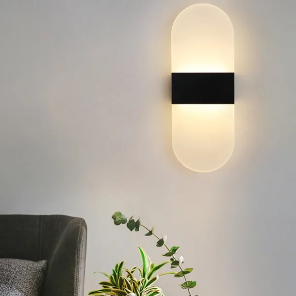 LED Wall Sconce 2-Color Light Source 10cm 5W Nordic Style IP54 Aluminum Acrylic Indoor Wall Lamps Lighting for Bedroom Bathroom Living Room Hallways 85-265V