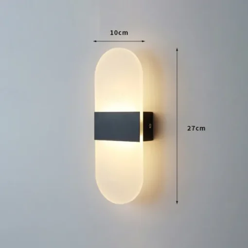LED Wall Sconce 2-Color Light Source 10cm 5W Nordic Style IP54 Aluminum Acrylic Indoor Wall Lamps Lighting for Bedroom Bathroom Living Room Hallways 85-265V