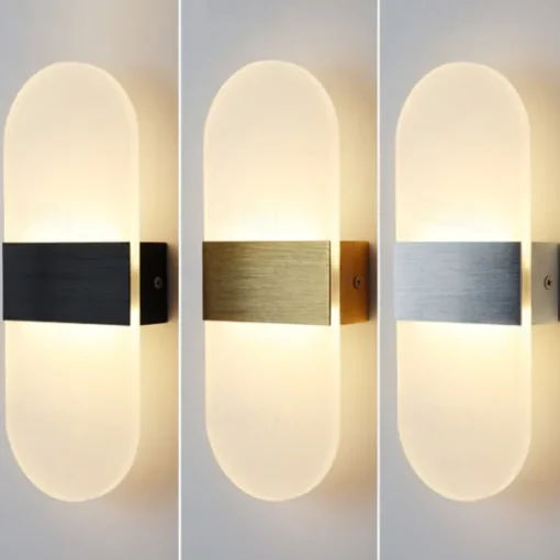 LED Wall Sconce 2-Color Light Source 10cm 5W Nordic Style IP54 Aluminum Acrylic Indoor Wall Lamps Lighting for Bedroom Bathroom Living Room Hallways 85-265V