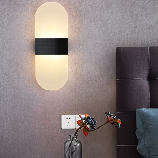LED Wall Sconce 2-Color Light Source 10cm 5W Nordic Style IP54 Aluminum Acrylic Indoor Wall Lamps Lighting for Bedroom Bathroom Living Room Hallways 85-265V