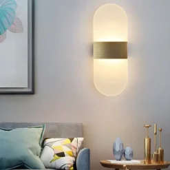 LED Wall Sconce 2-Color Light Source 10cm 5W Nordic Style IP54 Aluminum Acrylic Indoor Wall Lamps Lighting for Bedroom Bathroom Living Room Hallways 85-265V