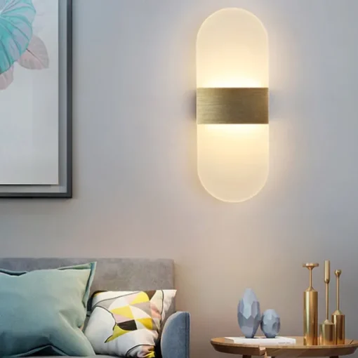 LED Wall Sconce 2-Color Light Source 10cm 5W Nordic Style IP54 Aluminum Acrylic Indoor Wall Lamps Lighting for Bedroom Bathroom Living Room Hallways 85-265V