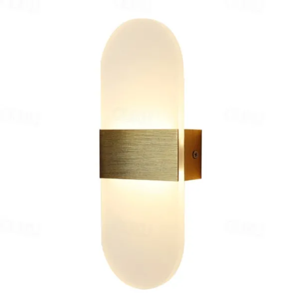 LED Wall Sconce 2-Color Light Source 10cm 5W Nordic Style IP54 Aluminum Acrylic Indoor Wall Lamps Lighting for Bedroom Bathroom Living Room Hallways 85-265V