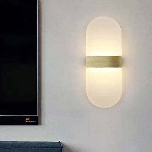 LED Wall Sconce 2-Color Light Source 10cm 5W Nordic Style IP54 Aluminum Acrylic Indoor Wall Lamps Lighting for Bedroom Bathroom Living Room Hallways 85-265V