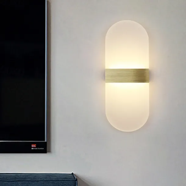 LED Wall Sconce 2-Color Light Source 10cm 5W Nordic Style IP54 Aluminum Acrylic Indoor Wall Lamps Lighting for Bedroom Bathroom Living Room Hallways 85-265V