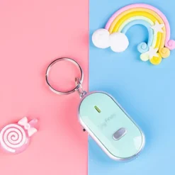 LED Whistle Key Finder Flashing Beeping Sound Control Alarm Anti-Lost Key Locator Finder Tracker with Key Ring