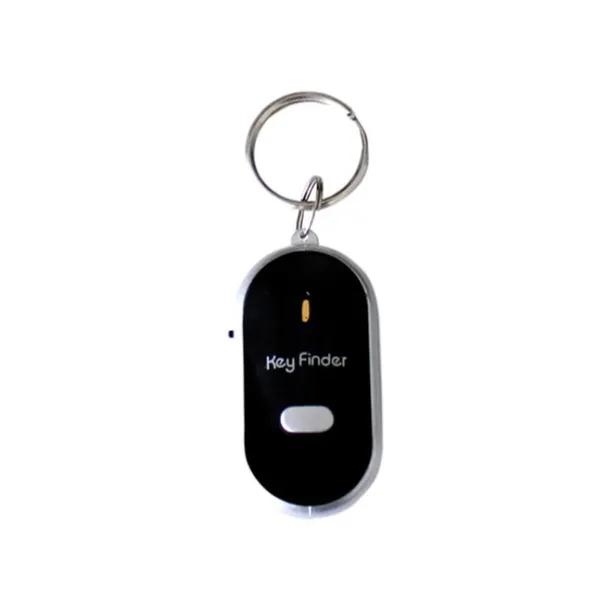 LED Whistle Key Finder Flashing Beeping Sound Control Alarm Anti-Lost Key Locator Finder Tracker with Key Ring