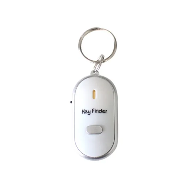 LED Whistle Key Finder Flashing Beeping Sound Control Alarm Anti-Lost Key Locator Finder Tracker with Key Ring