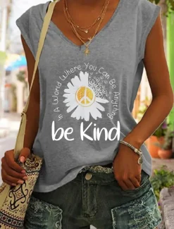 LGBT Pride Parade Pride Raindow Women's Camisole Tank Top Floral Graphic Letter Vintage Tropical Stylish Sleeveless V Neck Regular Tops Daily Print Black Blue Green Gray Summer Spring