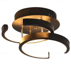1-Ligh 22.5cm LED Ceiling Light Modern Simple Style Bedroom Living Room Creative Personality Geometric Shapes Dimmable Metal Porch Into The Door Lighting 18W
