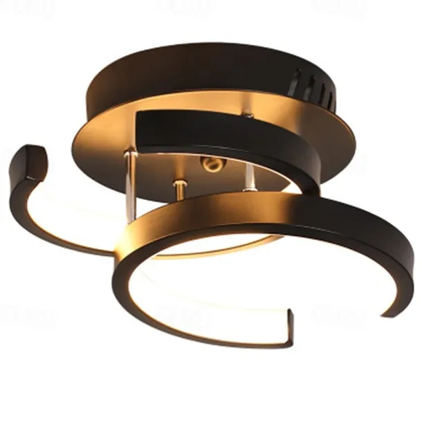 1-Ligh 22.5cm LED Ceiling Light Modern Simple Style Bedroom Living Room Creative Personality Geometric Shapes Dimmable Metal Porch Into The Door Lighting 18W