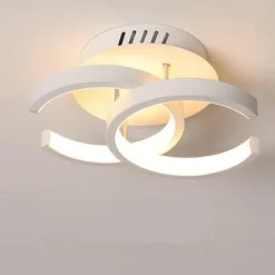 1-Ligh 22.5cm LED Ceiling Light Modern Simple Style Bedroom Living Room Creative Personality Geometric Shapes Dimmable Metal Porch Into The Door Lighting 18W