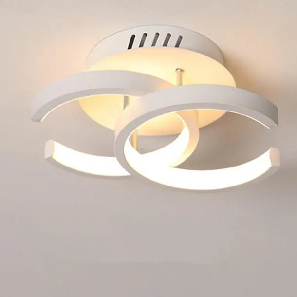 1-Ligh 22.5cm LED Ceiling Light Modern Simple Style Bedroom Living Room Creative Personality Geometric Shapes Dimmable Metal Porch Into The Door Lighting 18W
