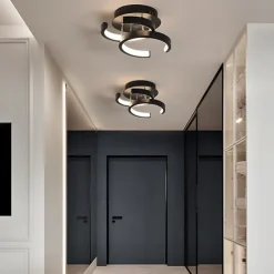 1-Ligh 22.5cm LED Ceiling Light Modern Simple Style Bedroom Living Room Creative Personality Geometric Shapes Dimmable Metal Porch Into The Door Lighting 18W