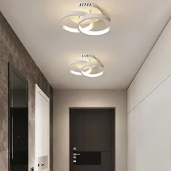 1-Ligh 22.5cm LED Ceiling Light Modern Simple Style Bedroom Living Room Creative Personality Geometric Shapes Dimmable Metal Porch Into The Door Lighting 18W
