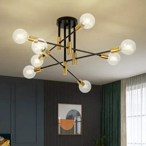 4/6/8-Light Chandeliers Geometric Shapes Pendant Light Metal Novelty Stylish Geometrical Painted Finishes Artistic Modern Nordic Living Room Bedroom Dining Room 220-240V 110-120VBulb NOT Included