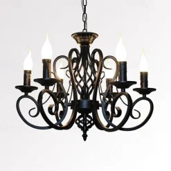 6-Light 53 cm Candle Style Chandelier Metal Painted Finishes Traditional / Classic 110-120V 220-240V