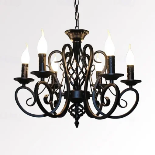 6-Light 53 cm Candle Style Chandelier Metal Painted Finishes Traditional / Classic 110-120V 220-240V