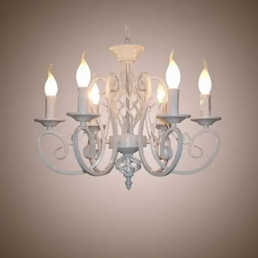 6-Light 53 cm Candle Style Chandelier Metal Painted Finishes Traditional / Classic 110-120V 220-240V