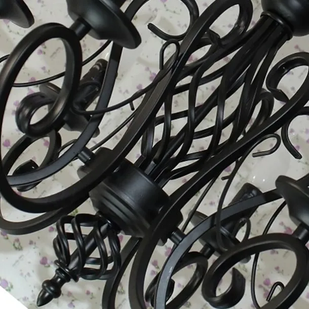 6-Light 53 cm Candle Style Chandelier Metal Painted Finishes Traditional / Classic 110-120V 220-240V