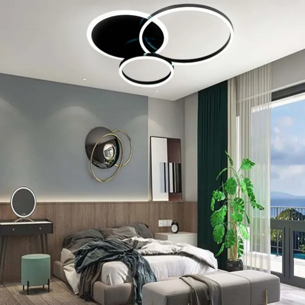 3-Light 50 cm Ceiling Lights LED Cluster Design Circle Design Flush Mount Lights Metal Painted Finishes Modern Nordic Style Office Dining Room Lights 110-240V ONLY DIMMABLE WITH REMOTE CONTROL