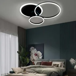 3-Light 50 cm Ceiling Lights LED Cluster Design Circle Design Flush Mount Lights Metal Painted Finishes Modern Nordic Style Office Dining Room Lights 110-240V ONLY DIMMABLE WITH REMOTE CONTROL