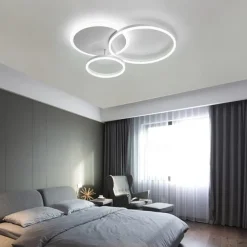3-Light 50 cm Ceiling Lights LED Cluster Design Circle Design Flush Mount Lights Metal Painted Finishes Modern Nordic Style Office Dining Room Lights 110-240V ONLY DIMMABLE WITH REMOTE CONTROL