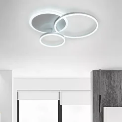 3-Light 50 cm Ceiling Lights LED Cluster Design Circle Design Flush Mount Lights Metal Painted Finishes Modern Nordic Style Office Dining Room Lights 110-240V ONLY DIMMABLE WITH REMOTE CONTROL