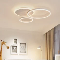3-Light 50 cm Ceiling Lights LED Cluster Design Circle Design Flush Mount Lights Metal Painted Finishes Modern Nordic Style Office Dining Room Lights 110-240V ONLY DIMMABLE WITH REMOTE CONTROL
