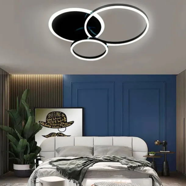 3-Light 50 cm Ceiling Lights LED Cluster Design Circle Design Flush Mount Lights Metal Painted Finishes Modern Nordic Style Office Dining Room Lights 110-240V ONLY DIMMABLE WITH REMOTE CONTROL