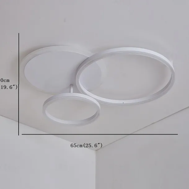 3-Light 50 cm Ceiling Lights LED Cluster Design Circle Design Flush Mount Lights Metal Painted Finishes Modern Nordic Style Office Dining Room Lights 110-240V ONLY DIMMABLE WITH REMOTE CONTROL