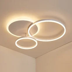 3-Light 50 cm Ceiling Lights LED Cluster Design Circle Design Flush Mount Lights Metal Painted Finishes Modern Nordic Style Office Dining Room Lights 110-240V ONLY DIMMABLE WITH REMOTE CONTROL