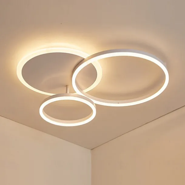 3-Light 50 cm Ceiling Lights LED Cluster Design Circle Design Flush Mount Lights Metal Painted Finishes Modern Nordic Style Office Dining Room Lights 110-240V ONLY DIMMABLE WITH REMOTE CONTROL