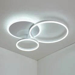 3-Light 50 cm Ceiling Lights LED Cluster Design Circle Design Flush Mount Lights Metal Painted Finishes Modern Nordic Style Office Dining Room Lights 110-240V ONLY DIMMABLE WITH REMOTE CONTROL